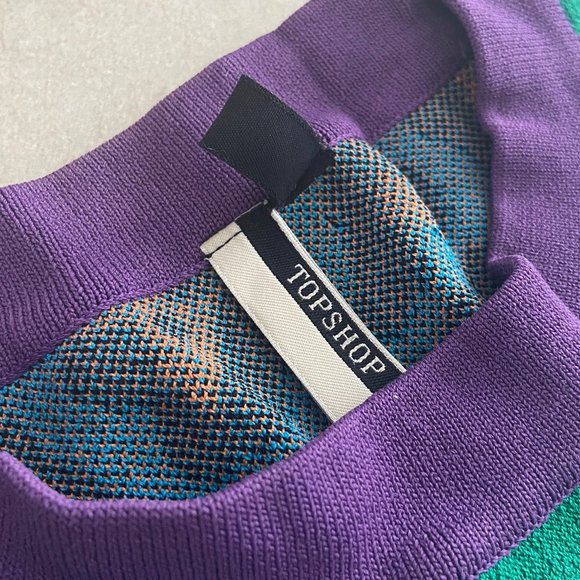 🏷️SALE🏷️ Topshop Animal Print Color Block Jumper Sweater ASO Aria Montgomery - Picture 6 of 9